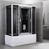 Wanna z hydromasażem i elektroniką Emilia 85x170 cm czarna