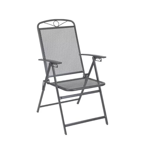 Składane krzesło ogrodowe Alba z metalowej siatki