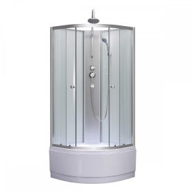   Biała kabina prysznicowa Karolino 80x80 cm z głębokim brodzikiem