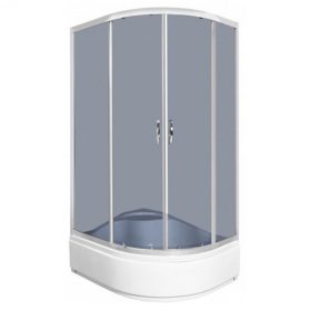   Katia 80x100 cm aszimmetrikus íves zuhanykabin zuhanytálcával