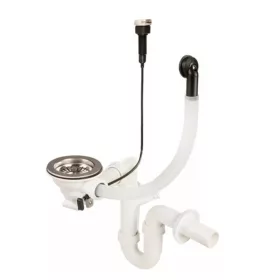 Syfon do zlewozmywaka 1-komorowego z automatycznym odpływem