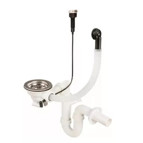Syfon do zlewozmywaka 1-komorowego z automatycznym odpływem
