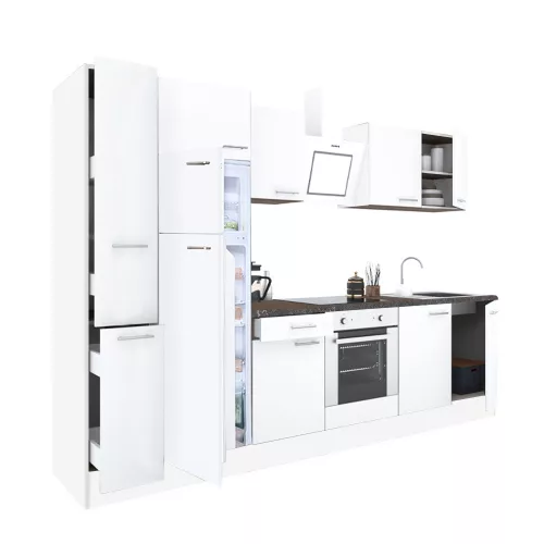 Kuchnia Yorki 300 z dolnym piekarnikiem, górnym zamrażalnikiem i lodówką