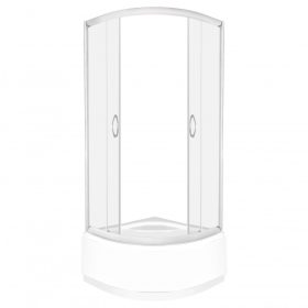 Lava 90x90 cm íves mélytálcás zuhanykabin