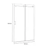 Drzwi prysznicowe Bold 120x195 cm z rolkami