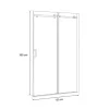 Drzwi prysznicowe Bold 130x195 cm z rolkami
