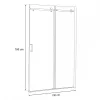 Drzwi prysznicowe Bold 130x195 cm z rolkami