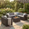 Zestaw 7-osobowych narożnych mebli ogrodowych City Big