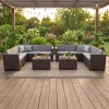 Zestaw 10-osobowych narożnych mebli ogrodowych City Large