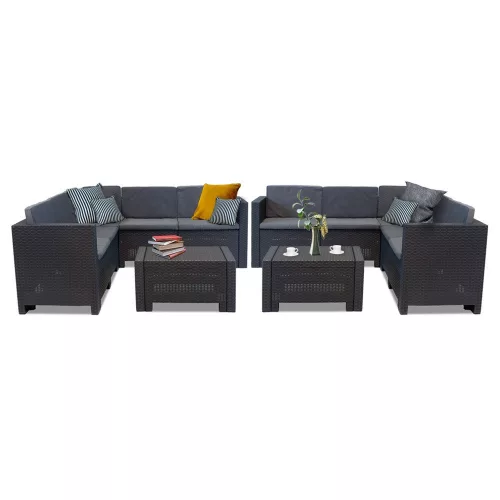 City Large 10 személyes sarok kerti bútor garnitúra