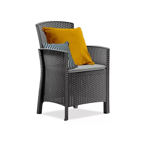 Fotel ze sztukaterią rattanową Lima