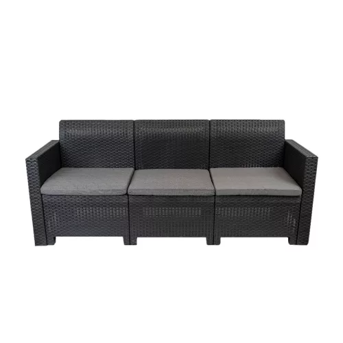 Sofa ogrodowa 3-osobowa Nero