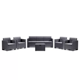 Duży, 7-osobowy zestaw mebli ogrodowych Nero II
