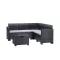 Narożny zestaw ogrodowy Nero z 5 miejscami siedzącymi