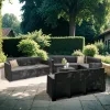 11-osobowy narożny zestaw mebli ogrodowych Nero V