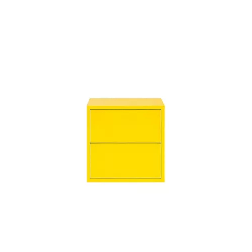 Szafka ścienna Boxie z 2 szufladami 40x40x37 cm żółta