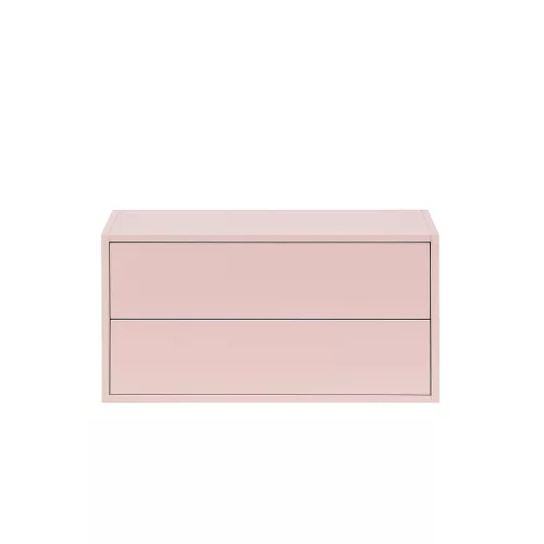 Boxie 2-szufladowa szafka ścienna 40x80x37 cm różowa