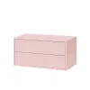 Boxie 2-szufladowa szafka ścienna 40x80x37 cm różowa