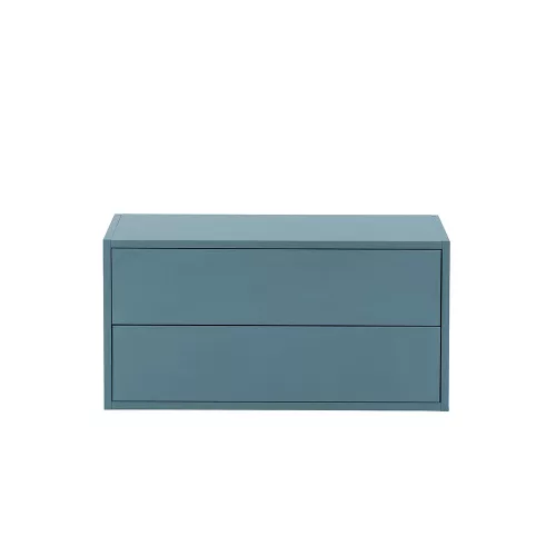 Boxie 2-szufladowa szafka ścienna 40x80x37 cm petrol blue
