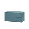 Boxie 2-szufladowa szafka ścienna 40x80x37 cm petrol blue