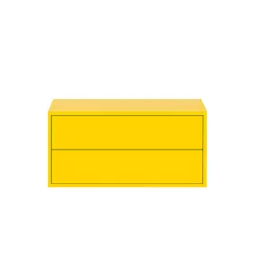 Boxie 2-szufladowa szafka ścienna 40x80x37 cm żółta