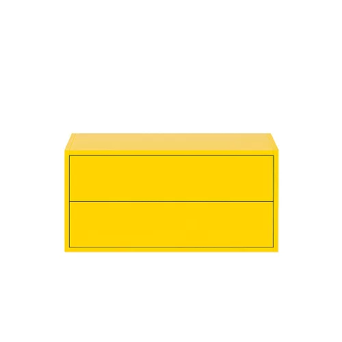 Boxie 2-szufladowa szafka ścienna 40x80x37 cm żółta