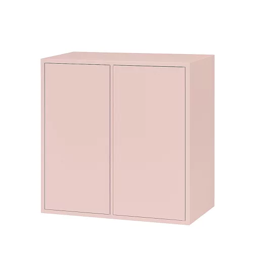 Boxie 2-drzwiowa szafka ścienna 80x80x37 cm różowa