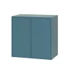 Boxie 2-drzwiowa szafka ścienna 80x80x37 cm petrol blue