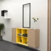 Otwarta szafka ścienna Boxie 80x80x37 cm żółta