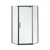 Celtic 100x100 cm pięciokątna kabina prysznicowa bez brodzika czarna