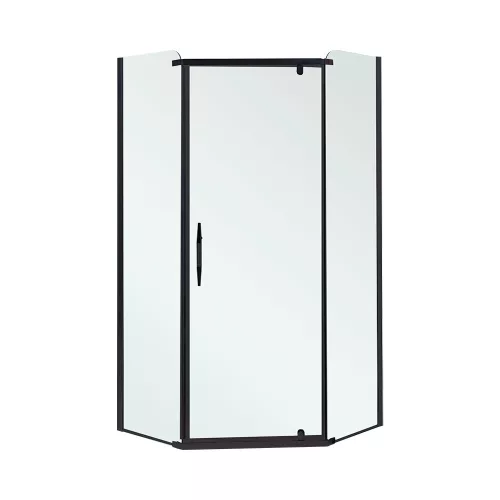 Celtic 100x100 cm pięciokątna kabina prysznicowa bez brodzika czarna