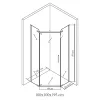 Celtic 100x100 cm pięciokątna kabina prysznicowa bez brodzika czarna