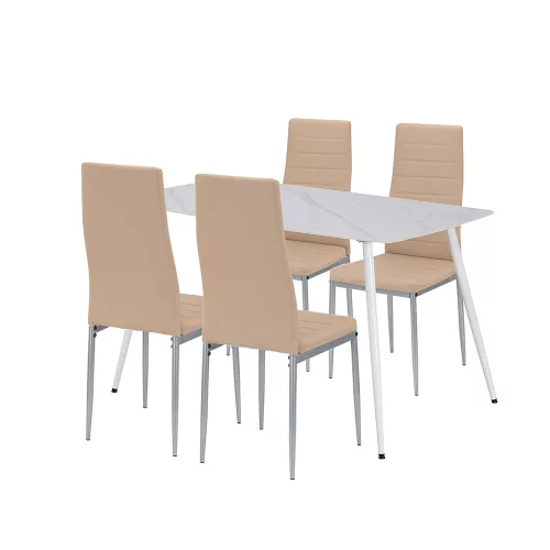 Zestaw jadalniany Renton 4+1 beżowo-szary