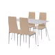 Zestaw jadalniany Renton 4+1 beżowo-szary
