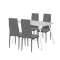 Zestaw jadalniany Renton 4+1 szaro-czarny