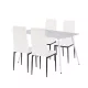 Zestaw jadalniany Renton 4+1 biało-czarny