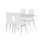 Zestaw jadalniany Renton 4+1 biało-szary