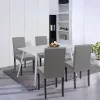 Zestaw jadalniany Megan 4+1 biało-szary
