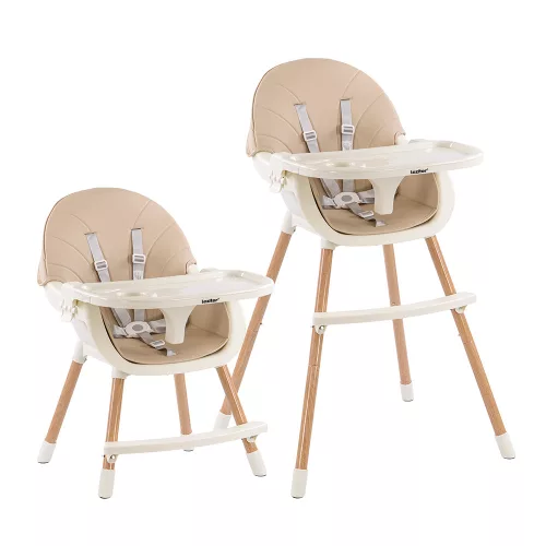 Krzesełko do karmienia 2 w 1 beżowe