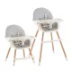 Krzesełko do karmienia 2 w 1 szare