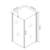 Kwadratowa kabina prysznicowa Monica 90x90 cm bez brodzika