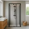 Przyścienna kabina prysznicowa kątowa Flexi 80x80 cm bez brodzika