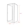 Przyścienna kabina prysznicowa kątowa Flexi 80x80 cm bez brodzika