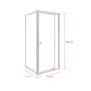 Flexi 80x80 cm sarokba szerelhető szögletes zuhanykabin zuhanytálca nélkül