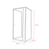 Przyścienna kabina prysznicowa kątowa Flexi 90x90 cm bez brodzika