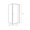 Flexi 90x90 cm sarokba szerelhető szögletes zuhanykabin zuhanytálca nélkül