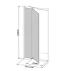Regulowane drzwi prysznicowe Flexi 76-91x185 cm