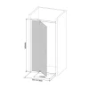 Regulowane drzwi prysznicowe Flexi 86-101x185 cm