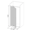 Regulowane drzwi prysznicowe Flexi 96-111x185 cm