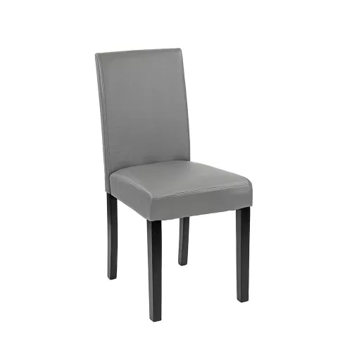 Skórzane krzesło do jadalni Kelly w kolorze szarym